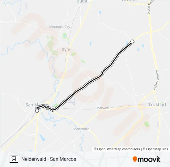 NEIDERWALD  - SAN MARCOS Bus Line Map