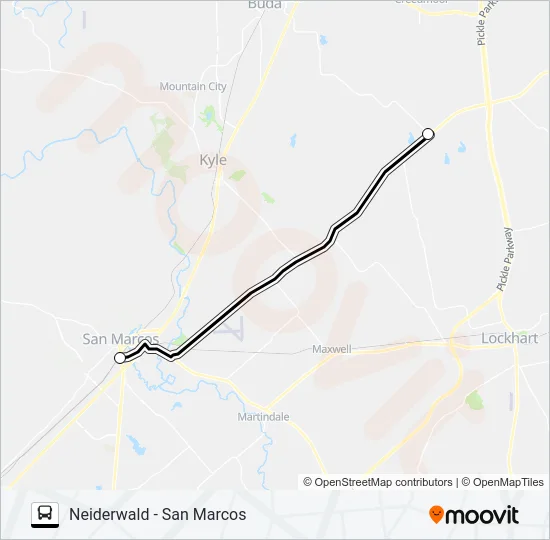 NEIDERWALD  - SAN MARCOS Bus Line Map