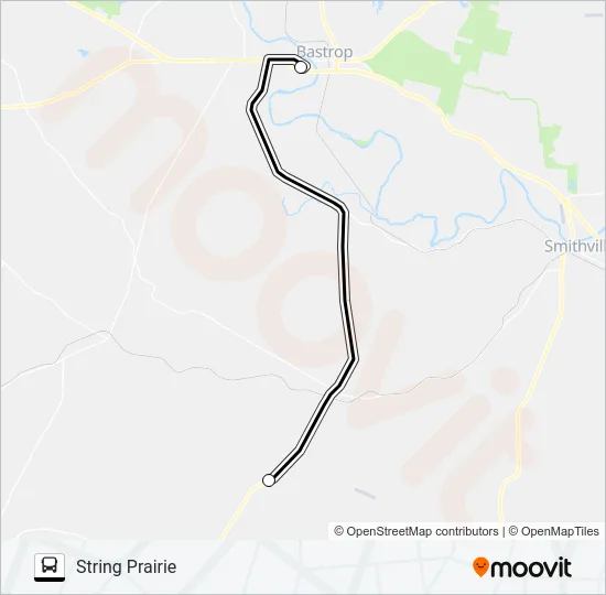 STRING PRAIRIE - BASTROP Bus Line Map