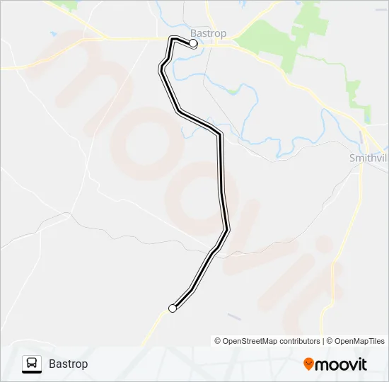 STRING PRAIRIE - BASTROP Bus Line Map