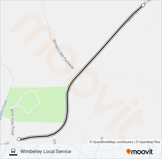 Mapa de WIMBERLEY  LOCAL SERVICE de autobús