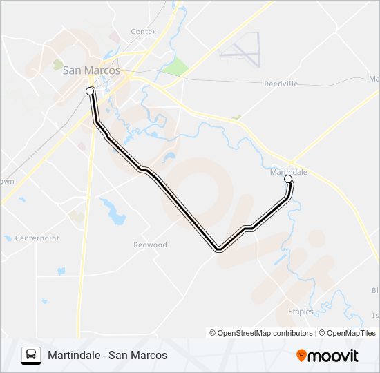 Mapa de MARTINDALE  -  SAN MARCOS de autobús