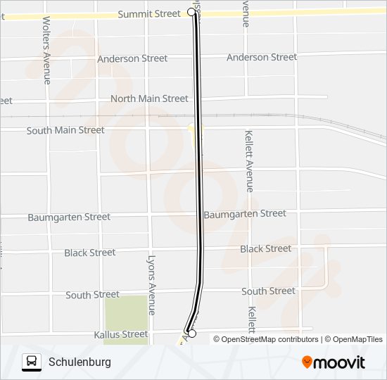 SCHULENBURG LOCAL SERVICE bus Line Map