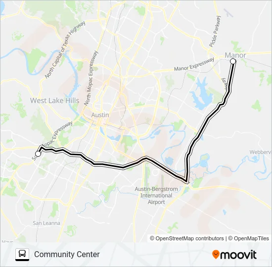 MANOR -  COMMUNITY  CENTER Bus Line Map