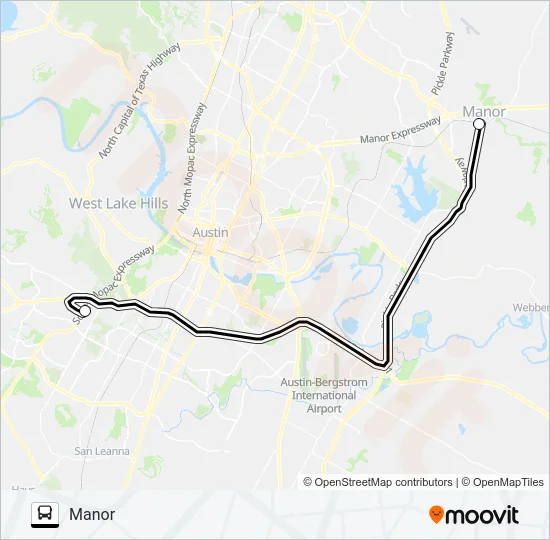 MANOR -  COMMUNITY  CENTER Bus Line Map