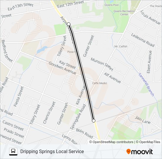 DRIPPING SPRINGS  LOCAL SERVICE Bus Line Map