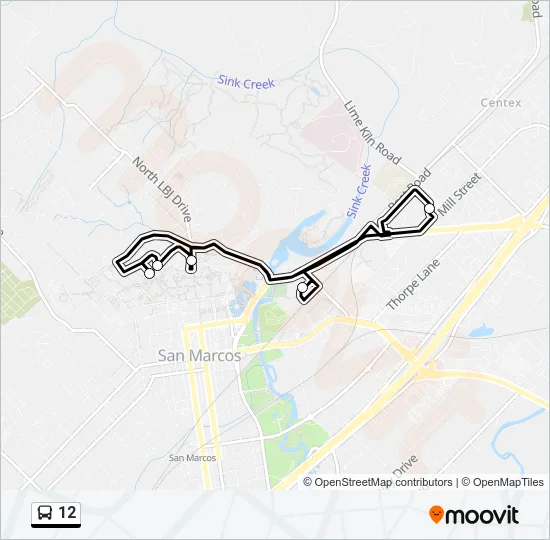 12 Bus Line Map