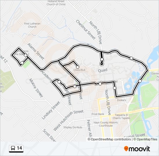 Mapa de 14 de autobús