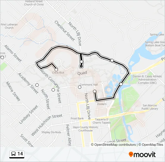 14 Bus Line Map