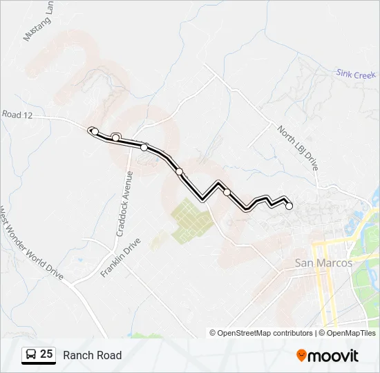 25 Bus Line Map