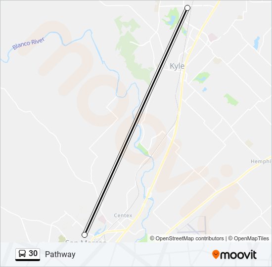 30 bus Line Map