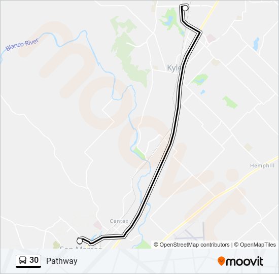 30 bus Line Map