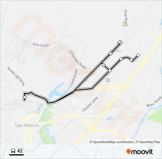 42 Bus Line Map