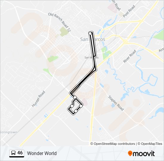 46 bus Line Map