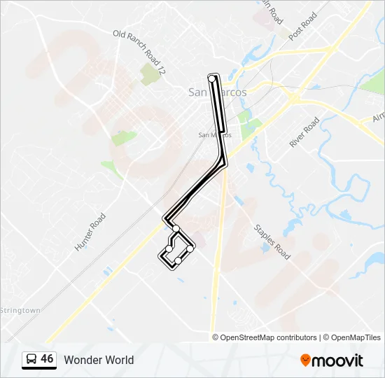 46 Bus Line Map