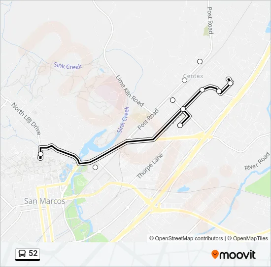52 Bus Line Map