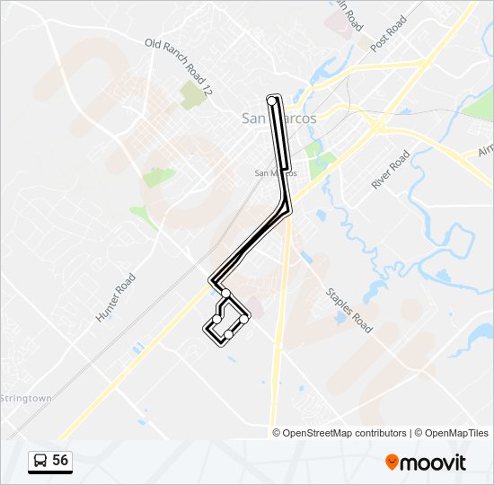 56 bus Line Map