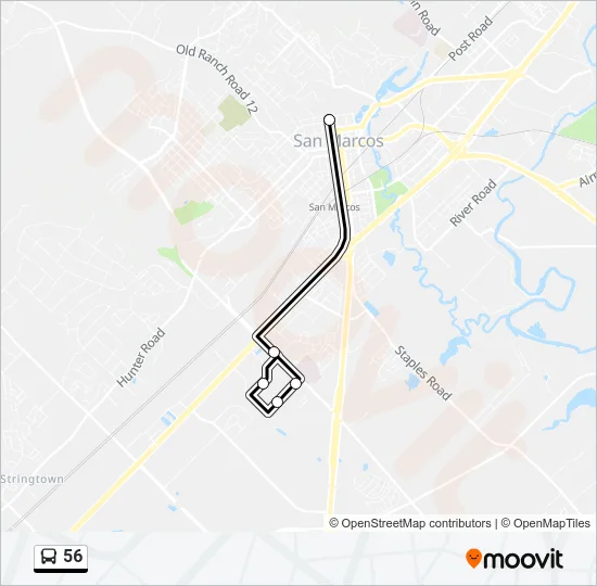 56 Bus Line Map