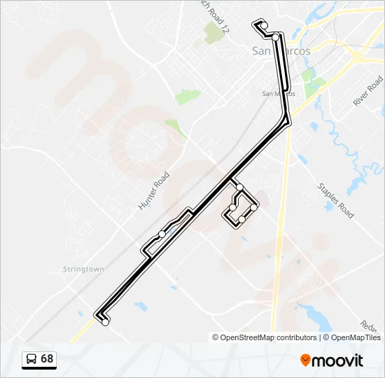 68 Bus Line Map