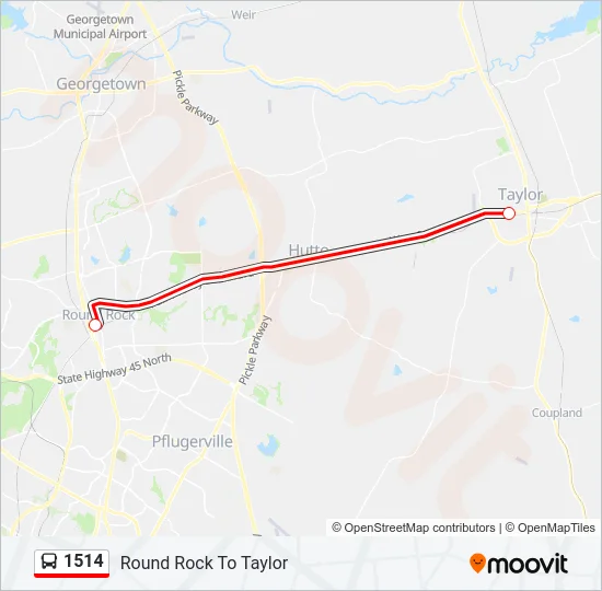 1514 Bus Line Map
