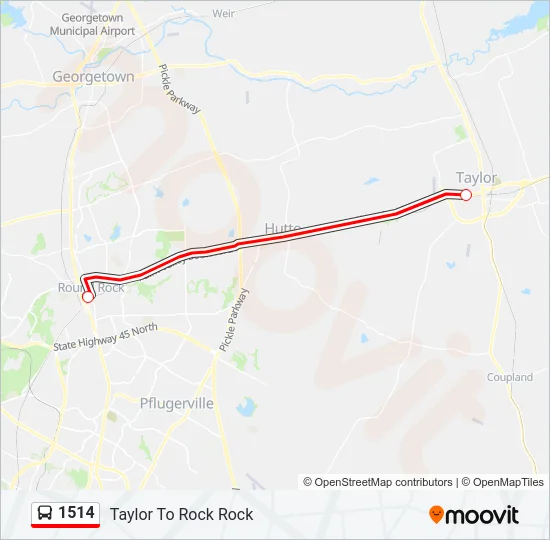 1514 Bus Line Map