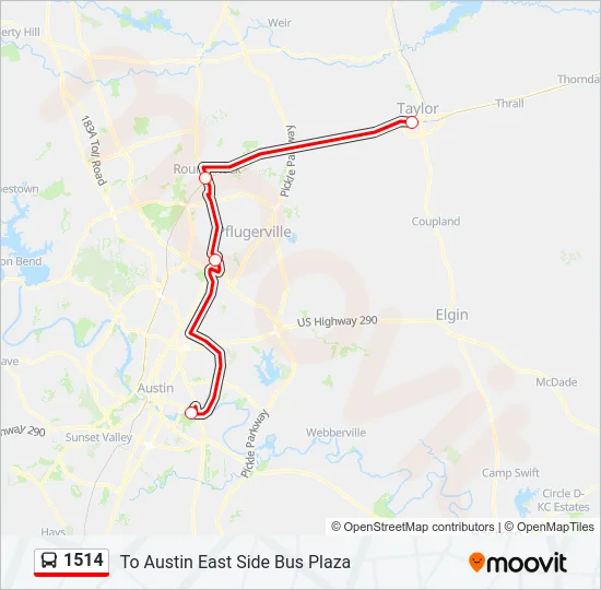 1514 Bus Line Map