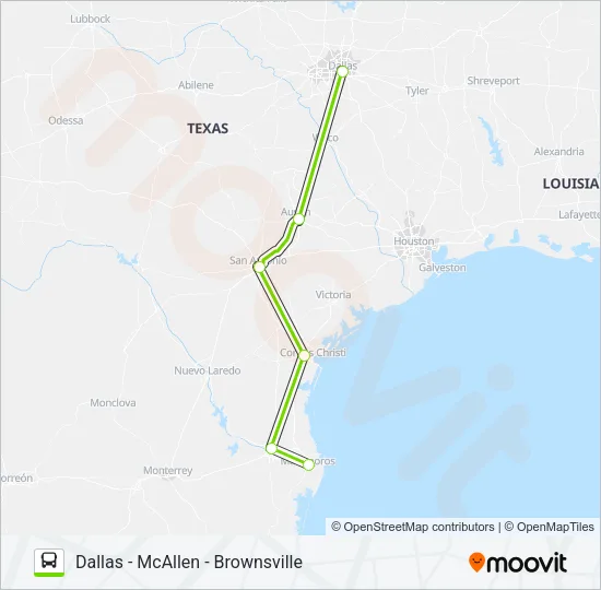 FLIXBUS US1166 Bus Line Map