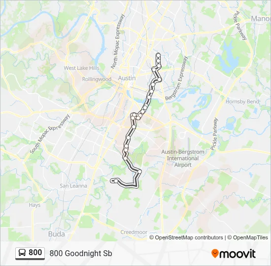 Map800 800 Route: Schedules, Stops & Maps - 800 Goodnight Sb (Updated)