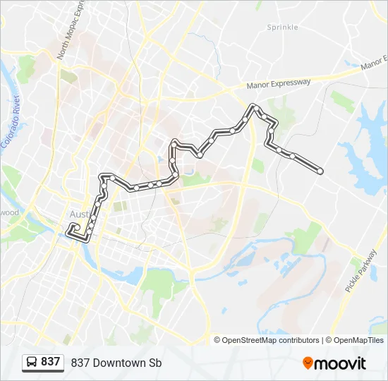 837 Bus Line Map