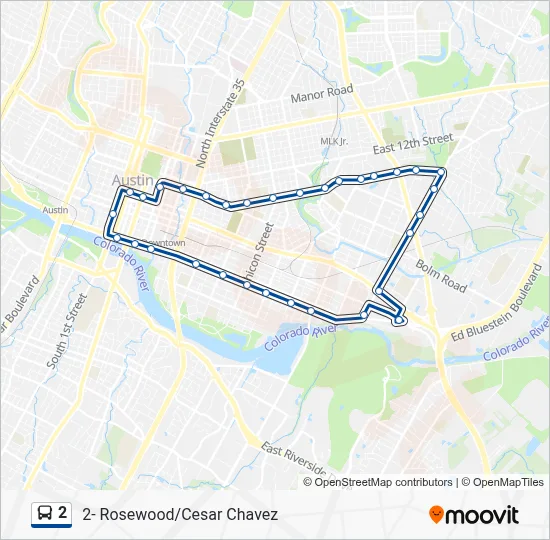 2 Bus Line Map