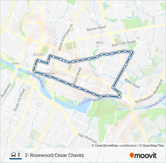 2 Bus Line Map