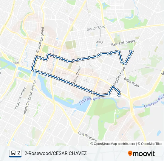 2 Bus Line Map