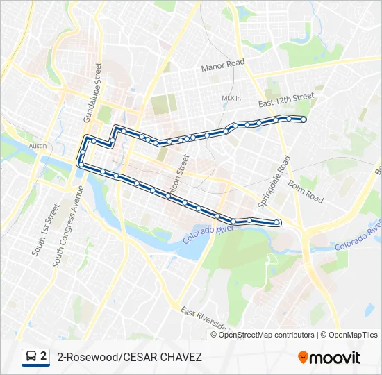 2 Bus Line Map