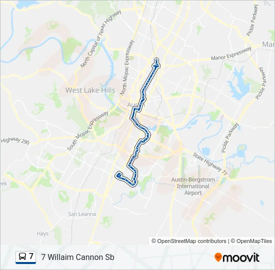 7 Bus Line Map