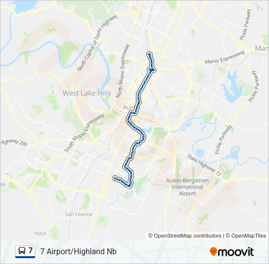 7 Bus Line Map