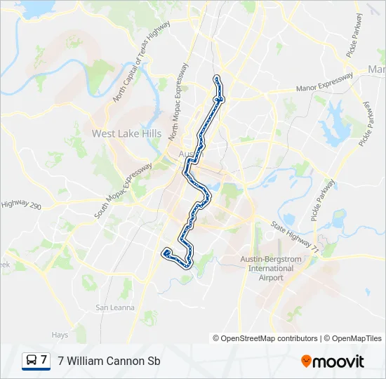 7 Bus Line Map