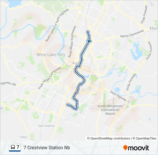7 Bus Line Map