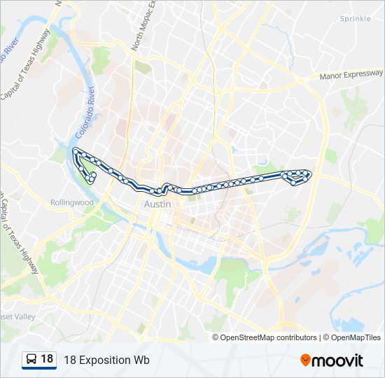 18 bus Line Map