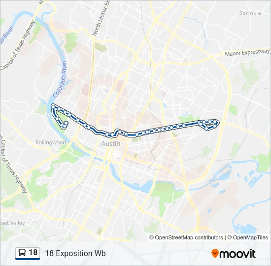 18 Bus Line Map