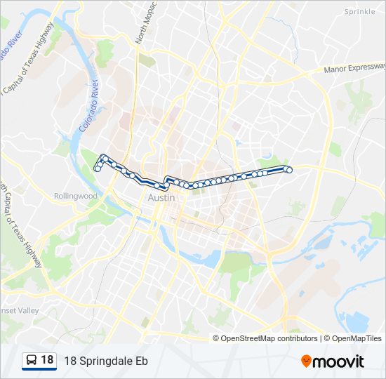 18 Bus Line Map