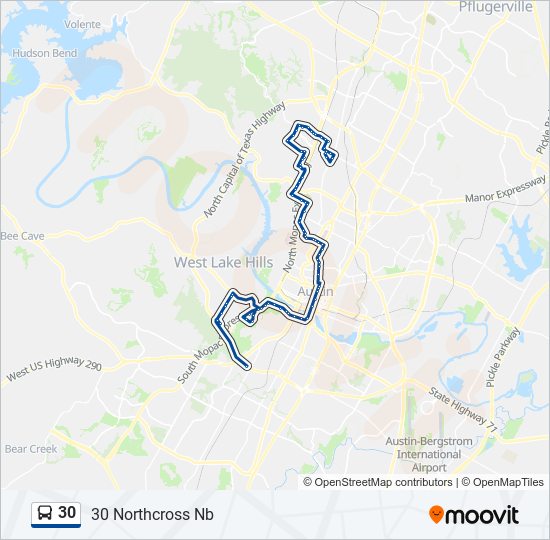 30 bus Line Map