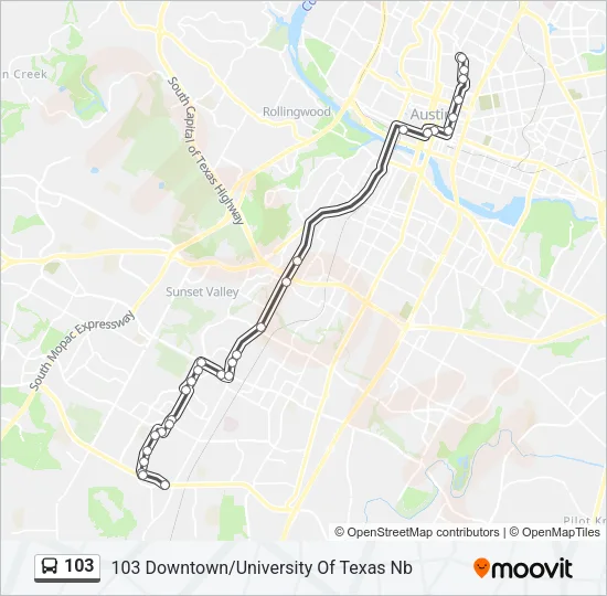 103 Bus Line Map