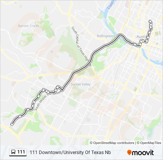 111 bus Line Map