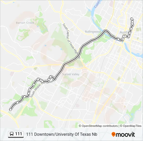 111 Bus Line Map