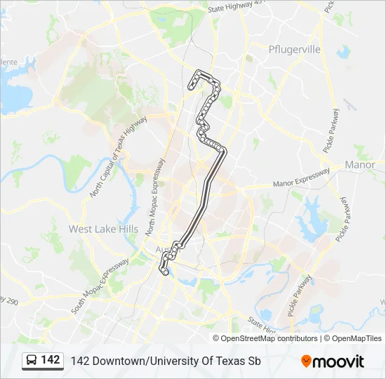 142 Bus Line Map