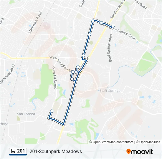 201 Bus Line Map