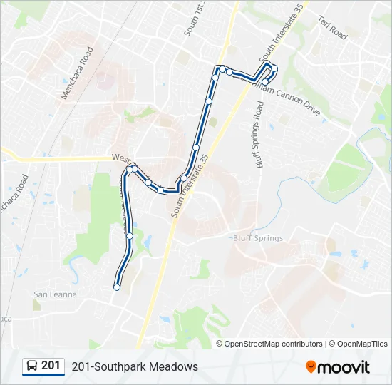 201 Bus Line Map