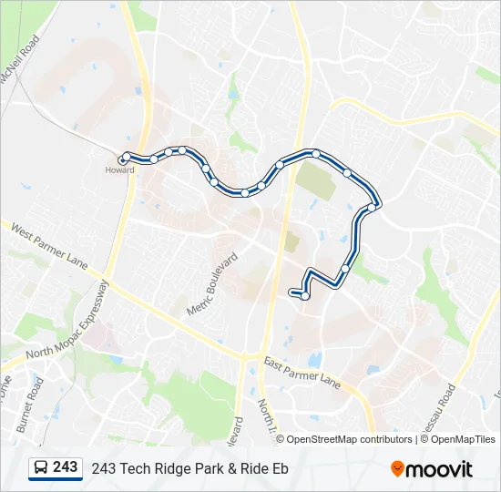 243 Bus Line Map