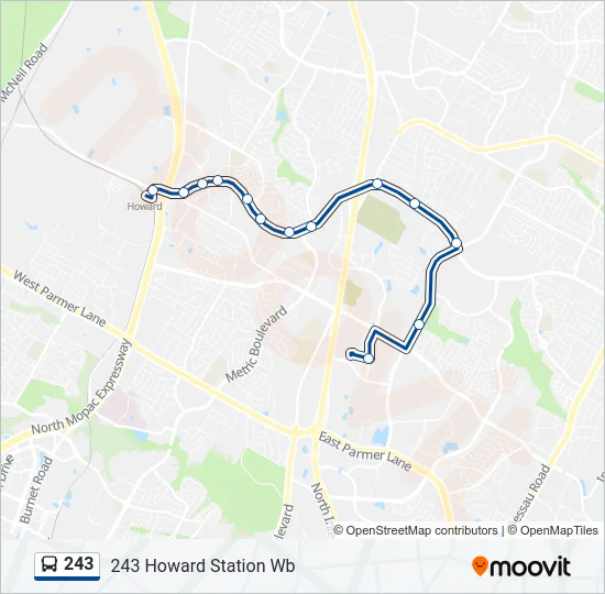 243 Bus Line Map