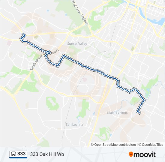 333 Bus Line Map